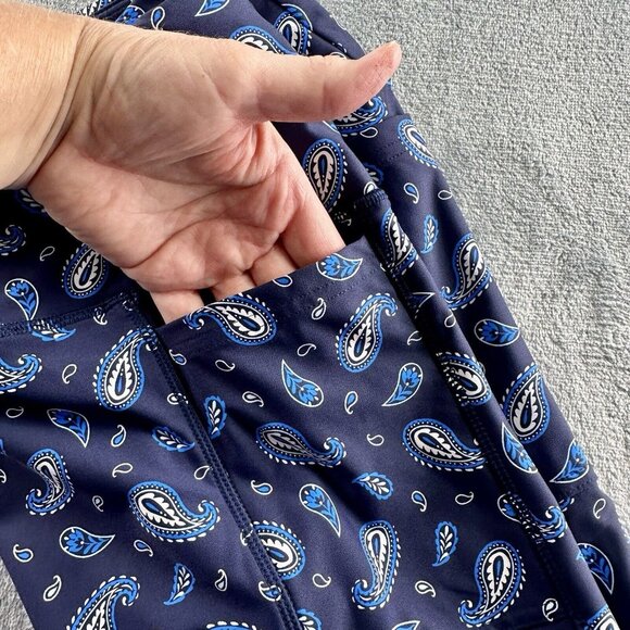 Lands' End Bike Swim Shorts Women's M High Waisted 6" UPF 50 Chlorine Resistant - Picture 4 of 9